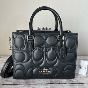 ✅Coach Maggie Small Tote Bag In Signature Leather